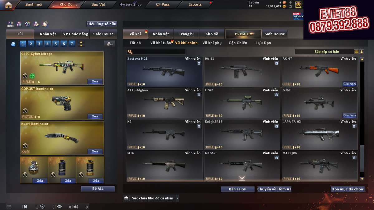 shop acc cf uy tin gia re
